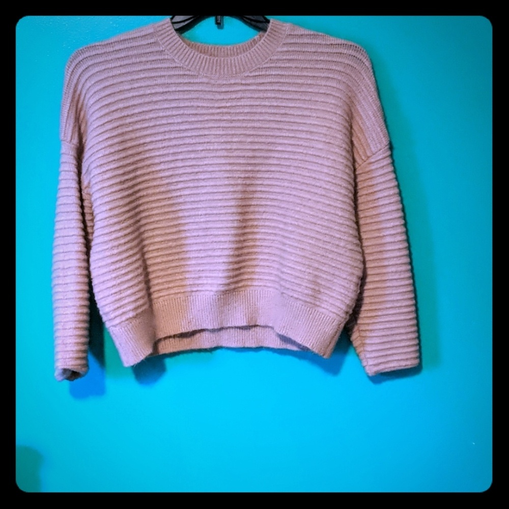Pink crop sweater